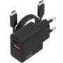 Comprar Cargador de Pared GaN Aisens ASCH-20W2P084-BK/ 1xUSB Tipo-C/ 1xUSB/ 20W/ Incluye Cable USB Tipo-C - Ganga Electrónica