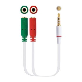 Comprar Cable Estéreo Nanocable 10.24.1201/ Jack 3.5 Macho - 2x Jack 3.5 Hembra/ 20cm/ Blanco - Ganga Electrónica