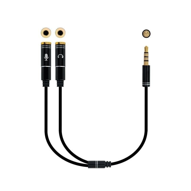 Comprar Cable Estéreo Nanocable 10.24.1202/ Jack 3.5 Macho - 2x Jack 3.5 Hembra/ 30cm/ Negro - Ganga Electrónica