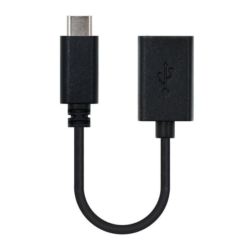Comprar Cable USB 2.0 Tipo-C Nanocable 10.01.2400/ USB Tipo-C Macho - USB Hembra/ 480Mbps/ 15cm/ Negro - Ganga Electrónica
