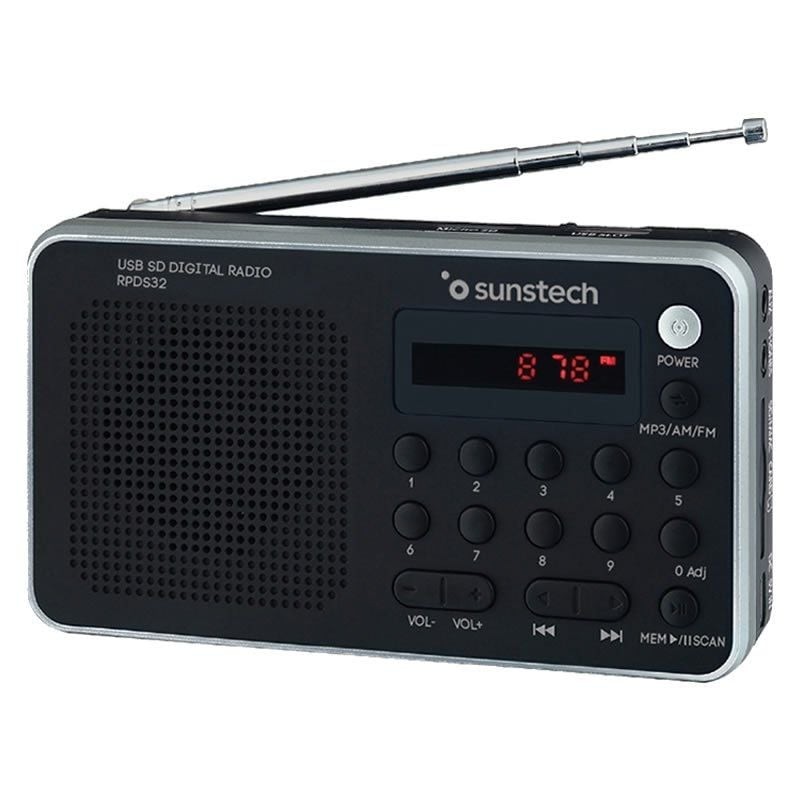 Comprar Radio Portátil Sunstech RPD32SL/ con Batería/ Negra y Plateada - Ganga Electrónica