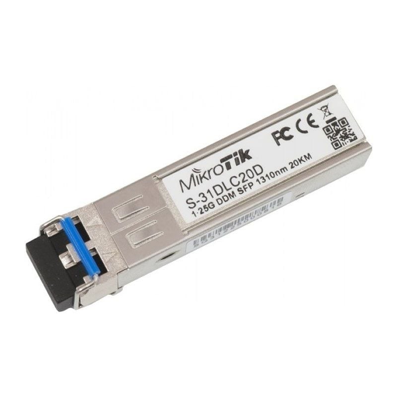 Comprar Modulo SFP Transceptor de Fibra Óptica Mikrotik S-31DLC20D - Ganga Electrónica