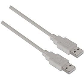 Comprar Cable USB 2.0 Aisens A101-0022/ USB Macho - USB Macho/ Hasta 2.5W/ 60Mbps/ 2m/ Beige - Ganga Electrónica