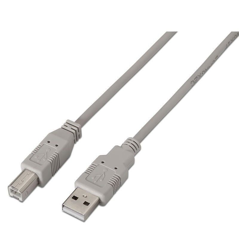 Comprar Cable USB 2.0 Impresora Aisens A101-0002/ USB Tipo-B Macho - USB Macho/ 1.8m/ Beige - Ganga Electrónica