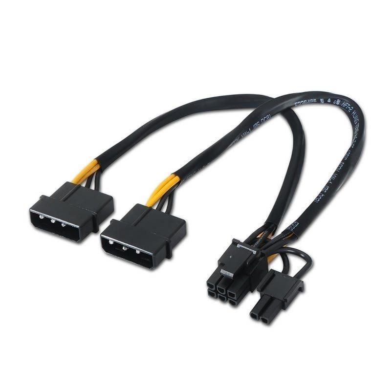 Comprar Cable Alimentación Tarjeta Gráfica Aisens A131-0165/ 2x Molex Macho - Molex 6+2 PIN Macho/ Hasta 54W/ 20cm - Ganga Elect