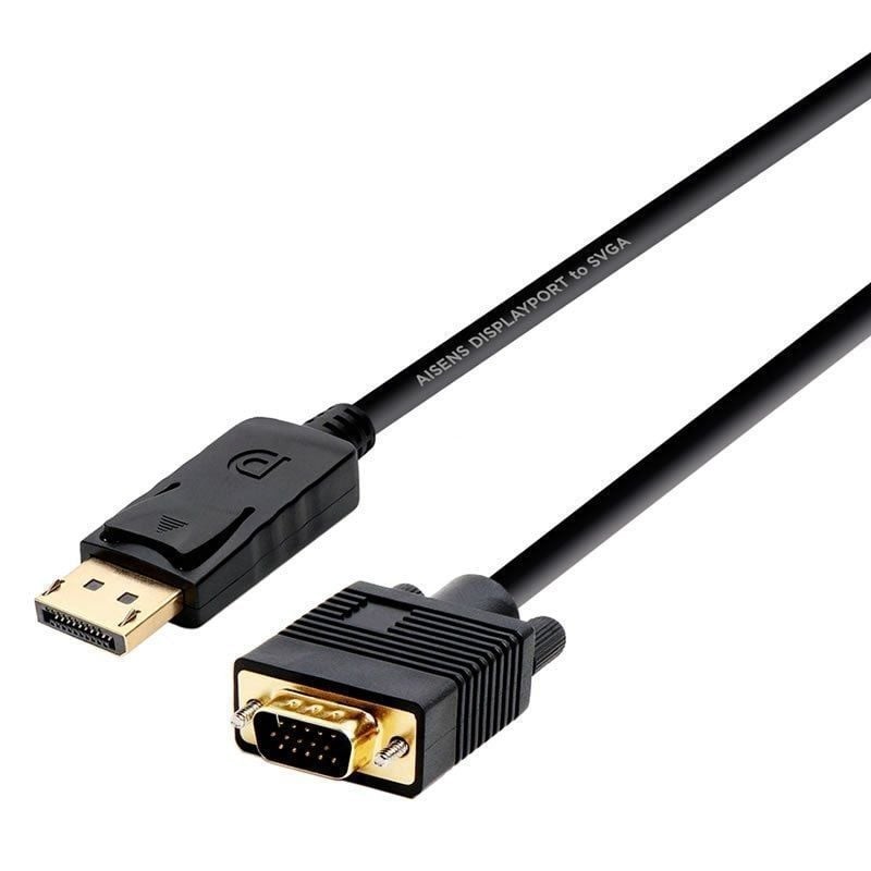 Comprar Cable Conversor Aisens A125-0365/ DisplayPort Macho - VGA Macho/ Hasta 5W/ 2300Mbps/ 2m/ Negro - Ganga Electrónica