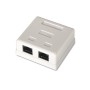 Comprar Roseta de Superficie Aisens A139-0302/ Cat.6/ 2 Tomas - Ganga Electrónica