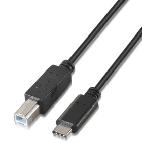 Comprar Cable USB 2.0 Impresora Aisens A107-0054/ USB Tipo-C Macho - USB Tipo-B Macho/ 480Mbps/ 2m/ Negro - Ganga Electrónica