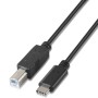 Comprar Cable USB 2.0 Impresora Aisens A107-0054/ USB Tipo-C Macho - USB Tipo-B Macho/ 480Mbps/ 2m/ Negro - Ganga Electrónica