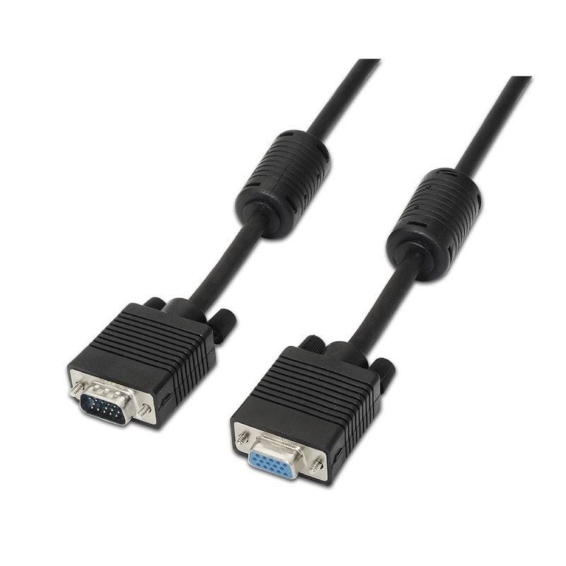 Comprar Cable SVGA Aisens A113-0079/ VGA Macho - VGA Hembra/ Hasta 3W/ 10Mbps/ 3m/ Negro - Ganga Electrónica