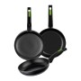 Comprar Pack 3 Sartenes Monix Green M481241/ Ø18cm/ Ø22cm/ Ø26cm/ Aluminio forjado - Ganga Electrónica