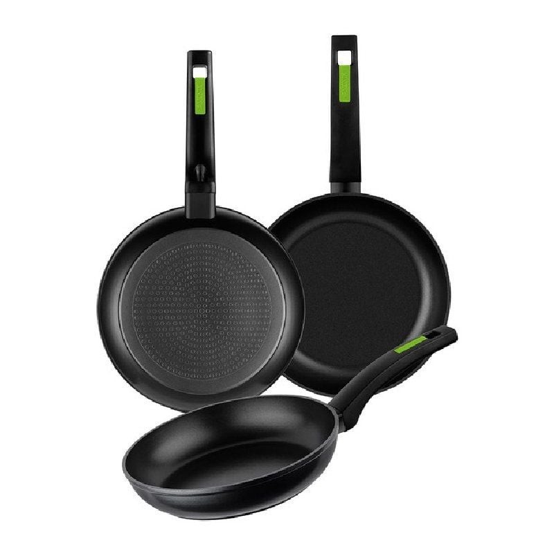 Comprar Pack 3 Sartenes Monix Green M481241/ Ø18cm/ Ø22cm/ Ø26cm/ Aluminio forjado - Ganga Electrónica