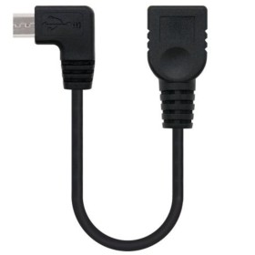 Comprar Cable USB 2.0 Nanocable 10.01.3600/ MicroUSB Macho - USB Hembra/ 15cm/ Negro - Ganga Electrónica