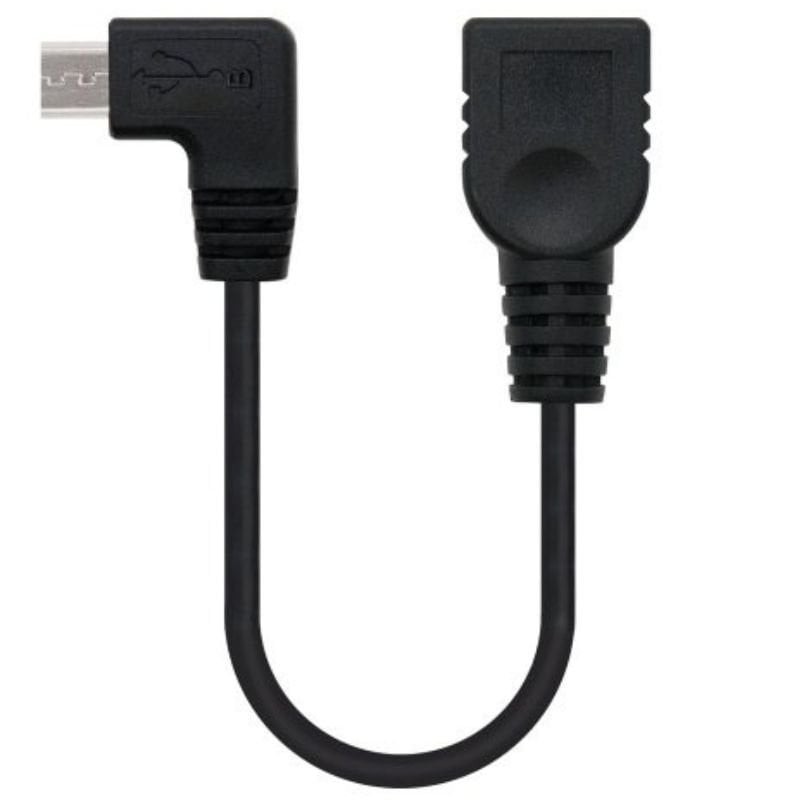 Comprar Cable USB 2.0 Nanocable 10.01.3600/ MicroUSB Macho - USB Hembra/ 15cm/ Negro - Ganga Electrónica