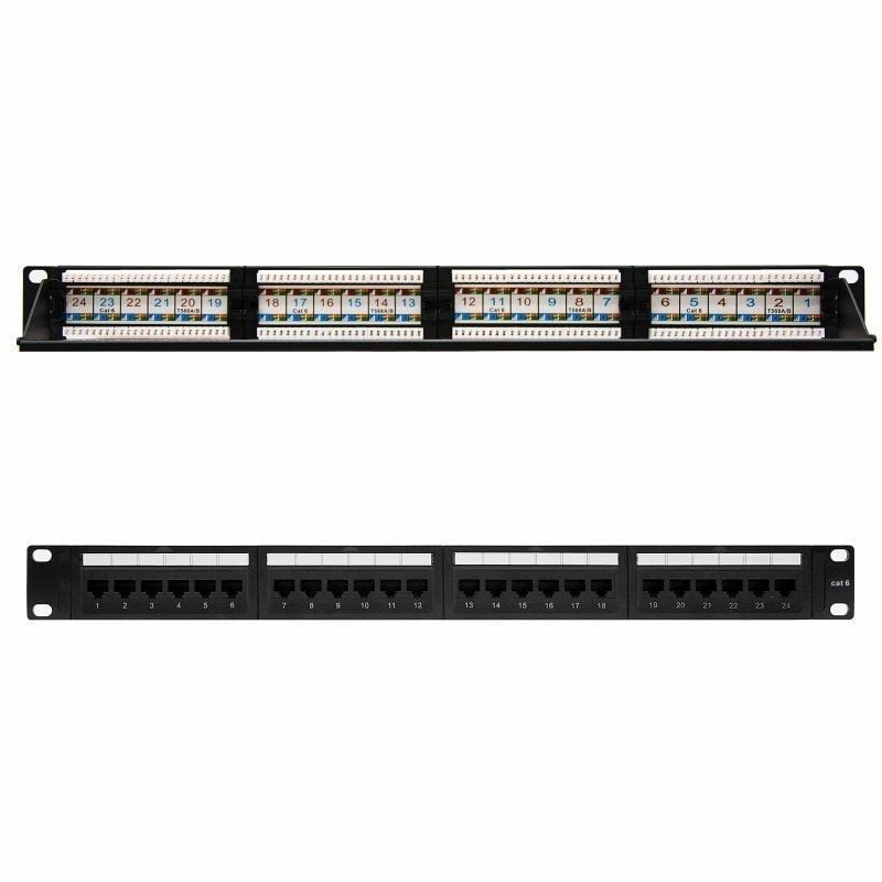 Comprar Patch Panel Nanocable 10.21.3124/ 24 Puertos/ Cat.6/ Altura 1U - Ganga Electrónica