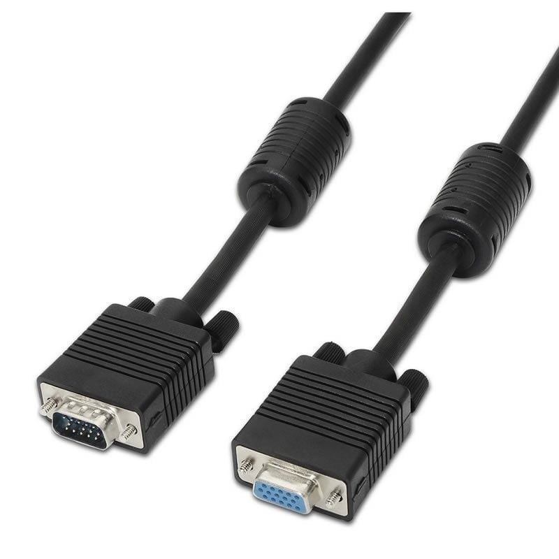 Comprar Cable Alargador SVGA Aisens A113-0078/ VGA Macho - VGA Hembra/ Hasta 3W/ 10Mbps/ 1.8m/ Negro - Ganga Electrónica