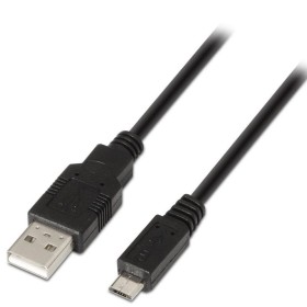 Comprar Cable USB 2.0 Aisens A101-0029/ USB Macho - MicroUSB Macho/ 3m/ Negro - Ganga Electrónica