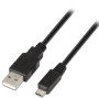 Comprar Cable USB 2.0 Aisens A101-0029/ USB Macho - MicroUSB Macho/ 3m/ Negro - Ganga Electrónica