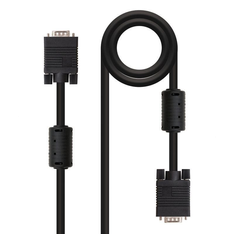 Comprar Cable SVGA Nanocable 10.15.0102/ VGA Macho - VGA Macho/ 1.8m/ Negro - Ganga Electrónica