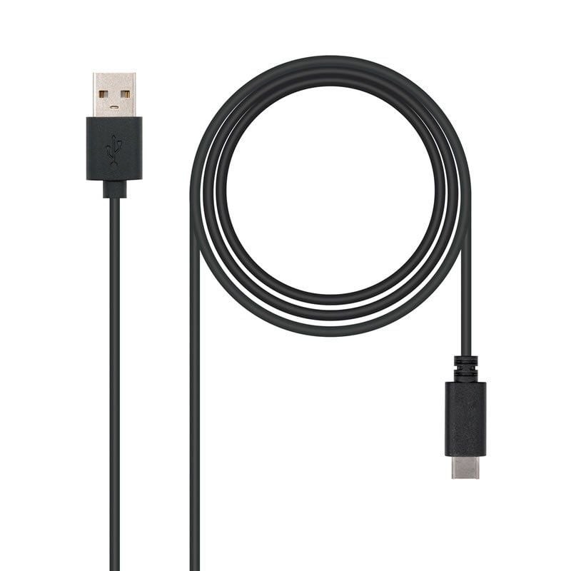 Comprar Cable USB 2.0 Nanocable 10.01.2101/ USB Tipo-C Macho - USB Macho/ 480Mbps/ 1m/ Negro - Ganga Electrónica