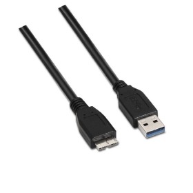 Comprar Cable USB 3.0 Aisens A105-0043/ USB Macho - MicroUSB Macho/ Hasta 9W/ 625Mbps/ 1m/ Negro - Ganga Electrónica