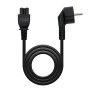 Comprar Cable Alimentación Trébol Nanocable 10.22.0302/ Schuko Macho - C5 Hembra/ 1.5m/ Negro - Ganga Electrónica