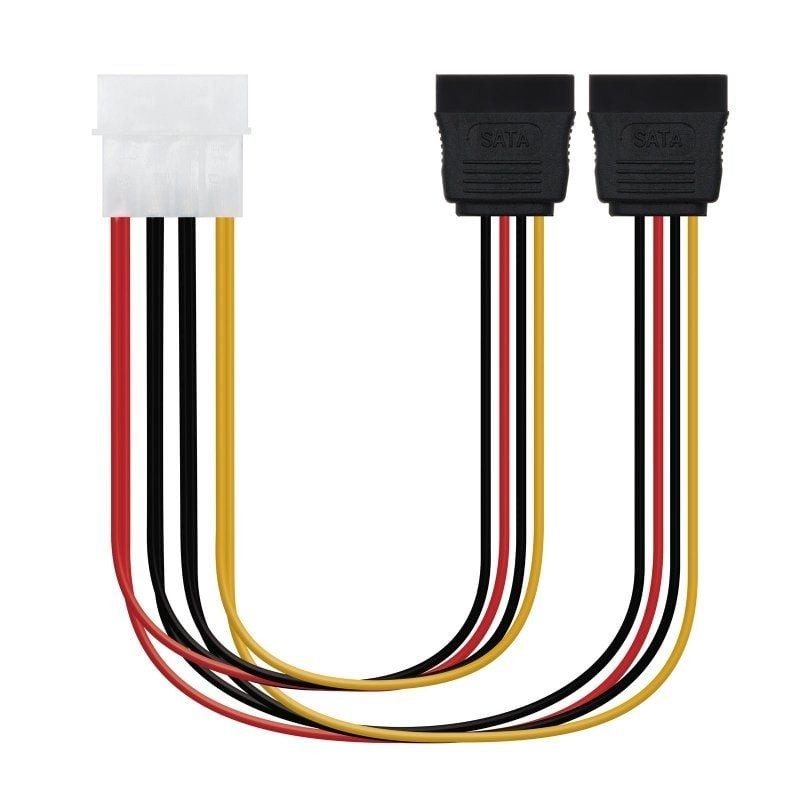 Comprar Cable Duplicador de Alimentación Nanocable 10.19.0101-OEM/ Molex Macho - 2x SATA Hembra/ 20cm - Ganga Electrónica