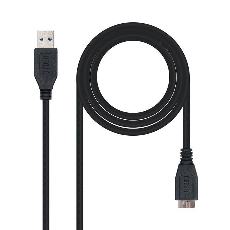 Comprar Cable USB 3.0 Nanocable 10.01.1101-BK/ USB Macho - MicroUSB Macho/ 1m/ Negro - Ganga Electrónica