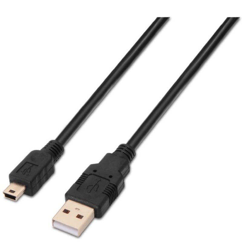 Comprar Cable USB 2.0 Aisens A101-0023/ USB Macho - USB Mini Macho/ 50cm/ Negro - Ganga Electrónica