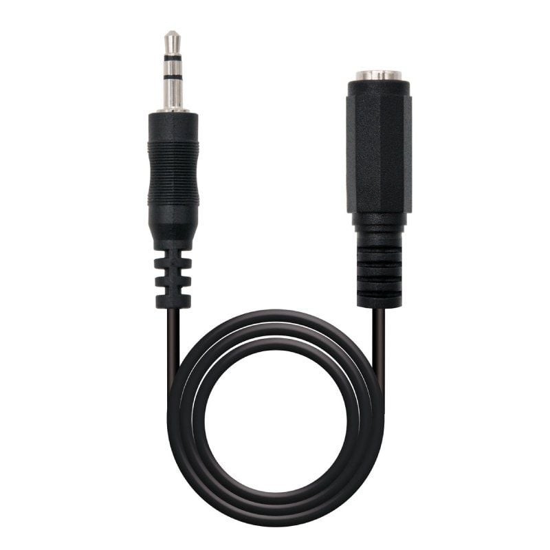 Comprar Cable Estéreo Nanocable 10.24.0203/ Jack 3.5 Macho - Jack 3.5 Hembra/ 3m/ Negro - Ganga Electrónica