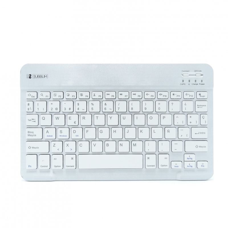 Comprar Teclado Compacto Inalámbrico Subblim Smart/ Plata - Ganga Electrónica