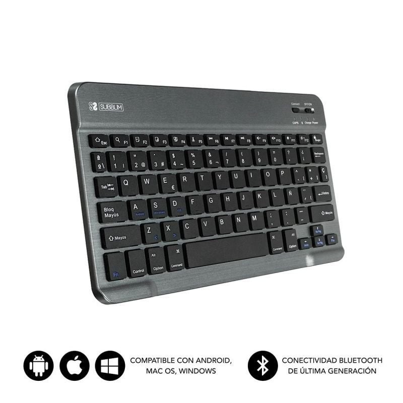 Comprar Teclado Compacto Inalámbrico Subblim Smart/ Gris - Ganga Electrónica