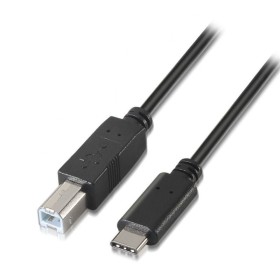 Comprar Cable USB 2.0 Impresora Aisens A107-0053/ USB Tipo-C Macho - USB Tipo-B Macho/ 480Mbps/ 1m/ Negro - Ganga Electrónica