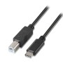 Comprar Cable USB 2.0 Impresora Aisens A107-0053/ USB Tipo-C Macho - USB Tipo-B Macho/ 480Mbps/ 1m/ Negro - Ganga Electrónica