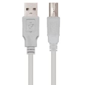 Comprar Cable USB 2.0 Impresora Nanocable 10.01.0104/ USB Tipo-B Macho - USB Macho/ 3m/ Beige - Ganga Electrónica
