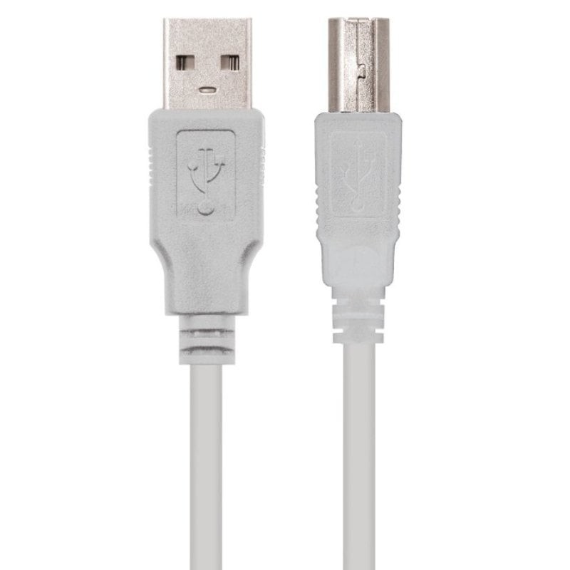 Comprar Cable USB 2.0 Impresora Nanocable 10.01.0104/ USB Tipo-B Macho - USB Macho/ 3m/ Beige - Ganga Electrónica