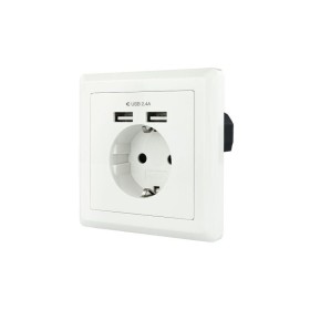 Comprar Roseta de Pared Nanocable 10.35.0010/ 1 Schuko/ 2 USB - Ganga Electrónica