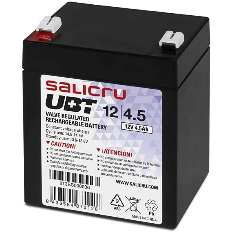 Comprar Batería Salicru UBT 12/4,5 compatible con SAI Salicru según especificaciones - Ganga Electrónica