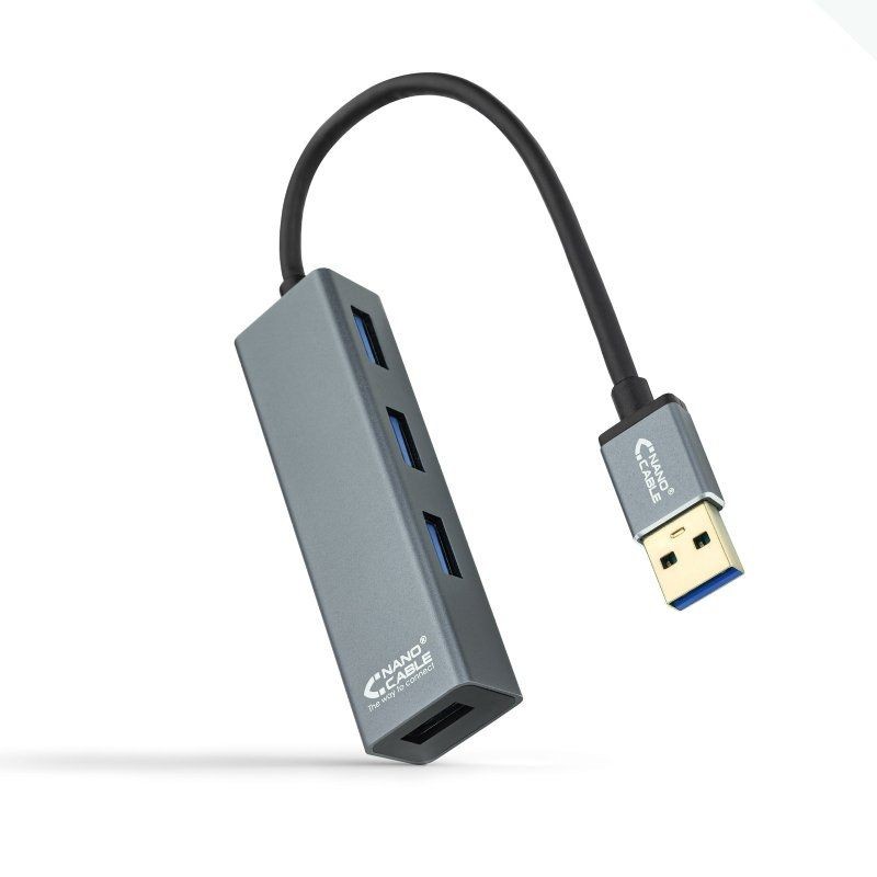 Comprar Hub USB 3.0 Nanocable 10.16.4402/ 4xUSB/ Gris - Ganga Electrónica