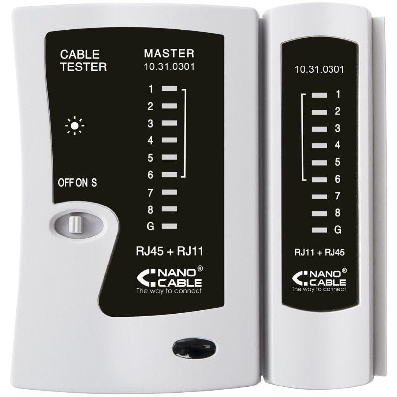 Comprar Tester Nanocable 10.31.0301 para RJ11-RJ12-RJ45 - Ganga Electrónica
