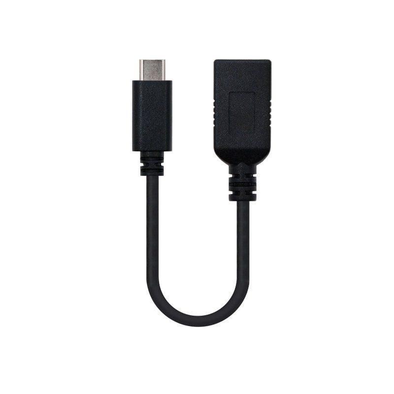Comprar Cable USB 3.1 Nanocable 10.01.4201/ USB Tipo-C Macho - USB Hembra/ 15cm/ Negro - Ganga Electrónica