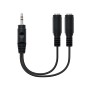 Comprar Cable Estéreo Nanocable 10.24.1200/ Jack 3.5 Macho - 2x Jack 3.5 Hembra/ 15cm/ Negro - Ganga Electrónica