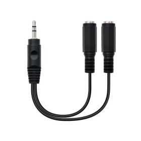Comprar Cable Estéreo Nanocable 10.24.1200/ Jack 3.5 Macho - 2x Jack 3.5 Hembra/ 15cm/ Negro - Ganga Electrónica