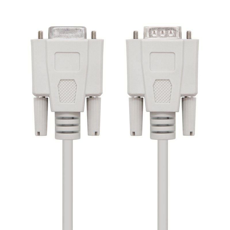 Comprar Cable Serie NULL Modem Nanocable 10.14.0502/ DB9 Macho - DB9 Hembra/ 1.8m/ Beige - Ganga Electrónica