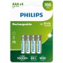 Comprar Pack de 4 Pilas AAA Philips R03B4A70/10/ 1.2V/ Recargables - Ganga Electrónica