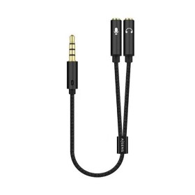 Comprar Cable Estéreo Aisens A128-0416/ Jack 3.5 Macho - 2x Jack 3.5 Hembra/ 25cm/ Negro - Ganga Electrónica