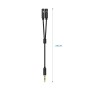 Comprar Cable Estéreo Aisens A128-0416/ Jack 3.5 Macho - 2x Jack 3.5 Hembra/ 25cm/ Negro - Ganga Electrónica