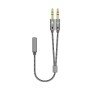 Comprar Cable Estéreo Aisens A128-0417/ Jack 3.5 Hembra - 2x Jack 3.5 Macho/ 25cm/ Gris - Ganga Electrónica
