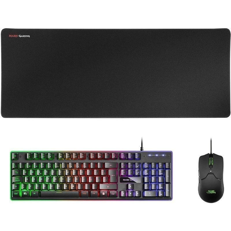 Comprar Pack Gaming Mars Gaming MCPX/ Teclado H-MECH + Ratón Óptico + Alfombrilla/ Negro - Ganga Electrónica