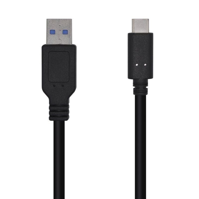 Comprar Cable USB 3.1 Tipo-C Aisens A107-0449/ USB Tipo-C Macho - USB Macho/ 50cm/ Negro - Ganga Electrónica